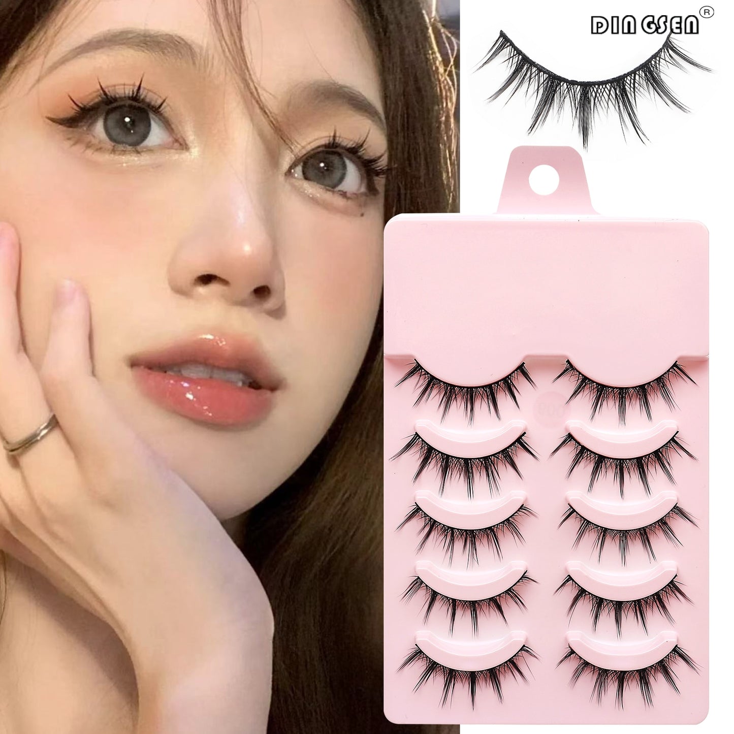 Manga Lashes 5pairs Natural Lashes 19 Styles of False Eyelashes Faux Cils Anime Lashes Soft  Daily Dating Lashes