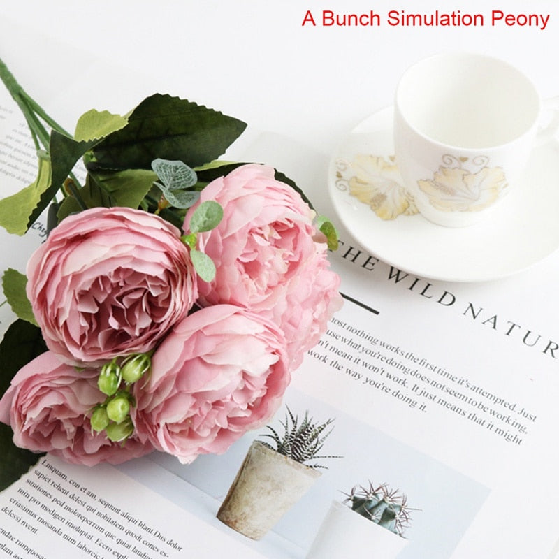 1PC Artificial Flowers Real Touch Artificial Moth Orchid Butterfly Peony Daisy For Home Table Wedding Festival Decoration
