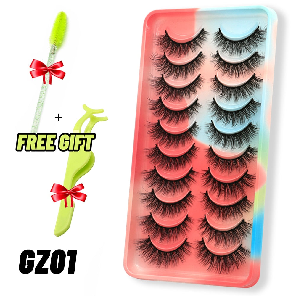 Dramatic False Eyelashes Cosplay 5/10 Pair 3D Mink Eyelashes Natural False Eyelashes