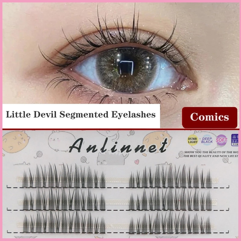 Japanese Fairy False Eyelashes Cos Handmade False Eyelashes Little Devil Big Eyes Naturally Thick Lolita Eyelashes