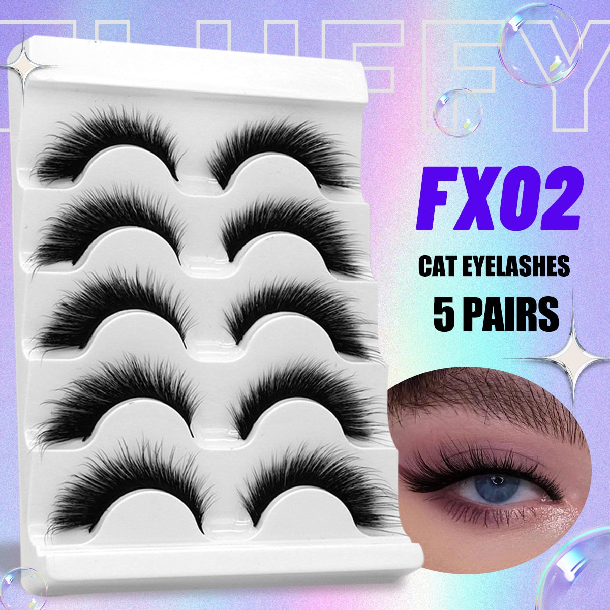 Cat Eye Lashes Faux Mink Eyelashes Natural long Full Strip Lashes Winged End Eye Elongated Fake Lashes Soft Eyelashes