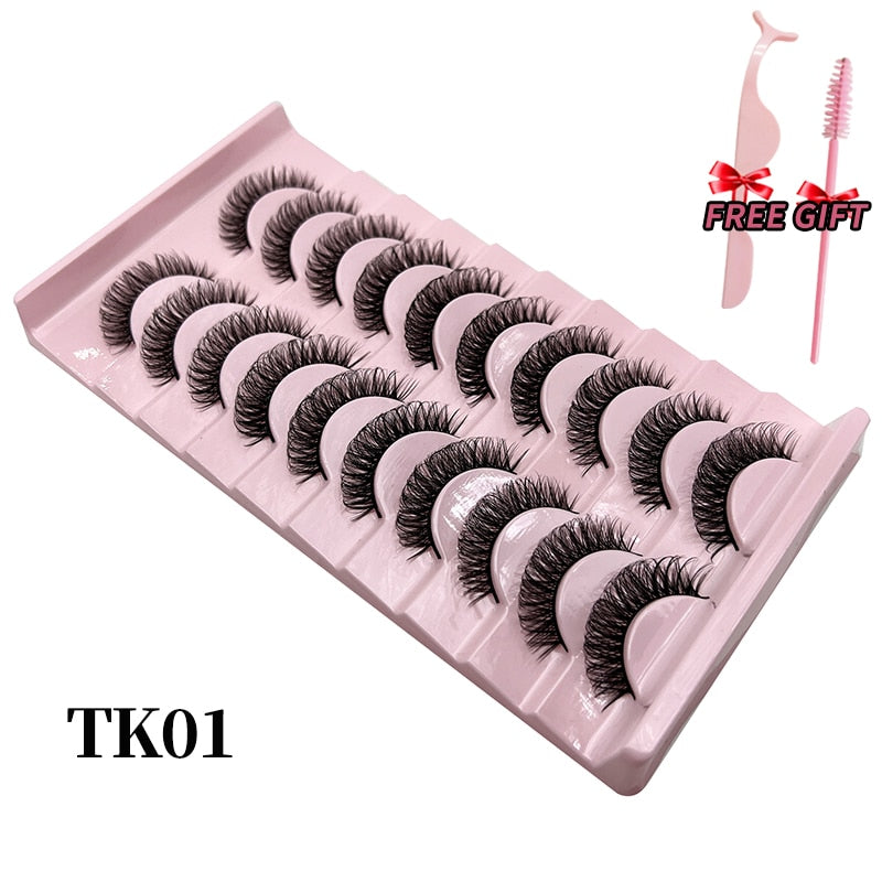 Russian Strip Lashes 25mm 3D Mink Volume Fluffy Natural False Eyelashes Thick Dramatic Mink Eyelashes