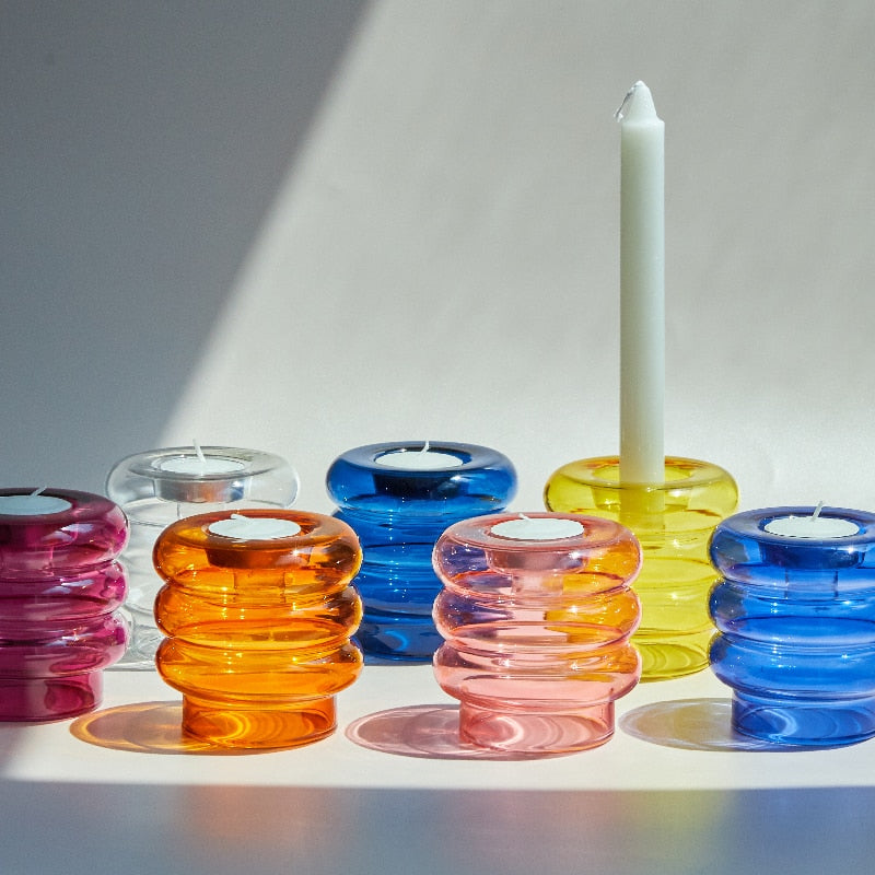 Dual Purpose Candlestick Taper Candle Holders Tealight Candlesticks for Home Decoration Party Vase Table Centerpiece