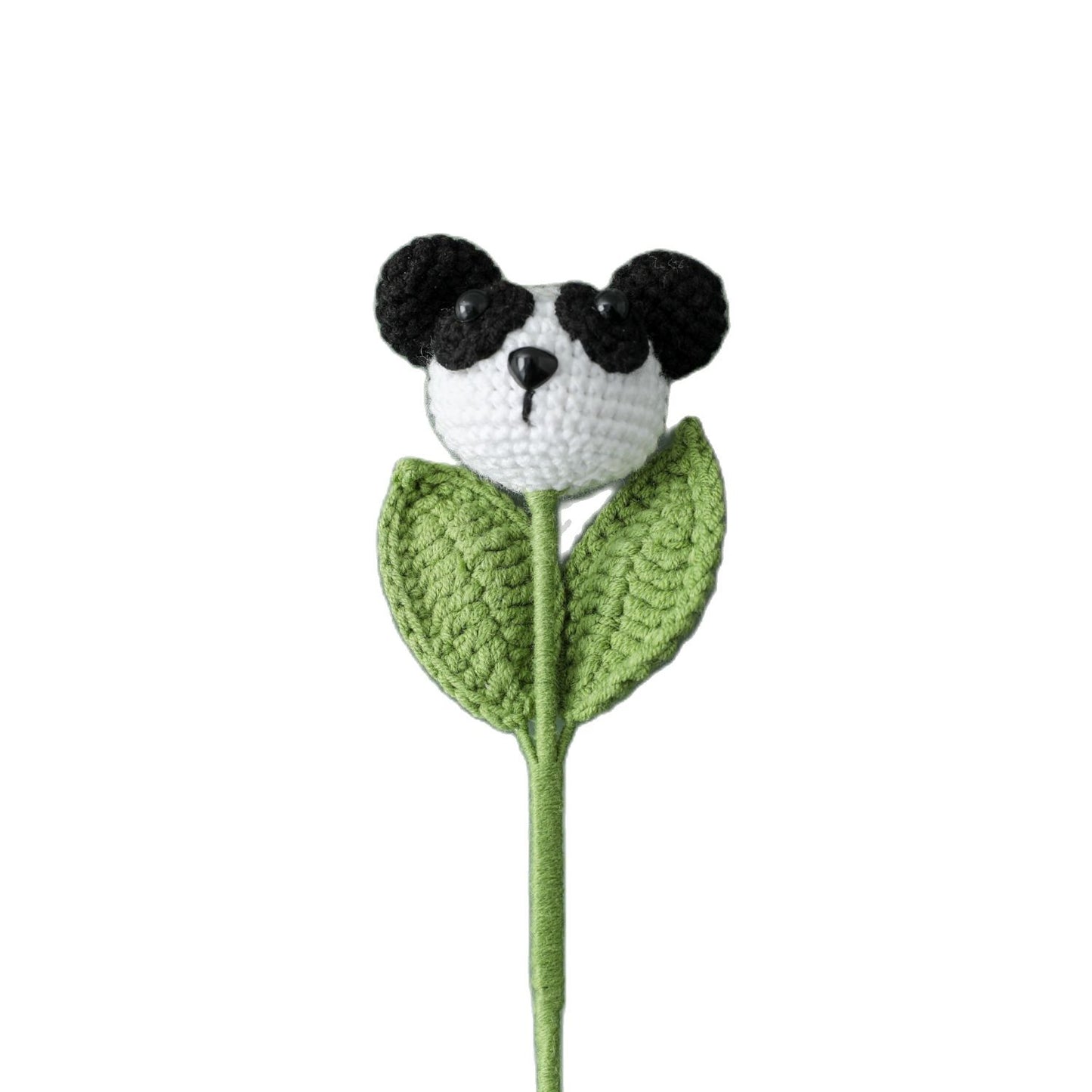 Hand-knitted Pig Crochet Flowers Bouquet Kawaii Animal Shape Artificial Flower Finished Homemade Home Decor Kids Gifts