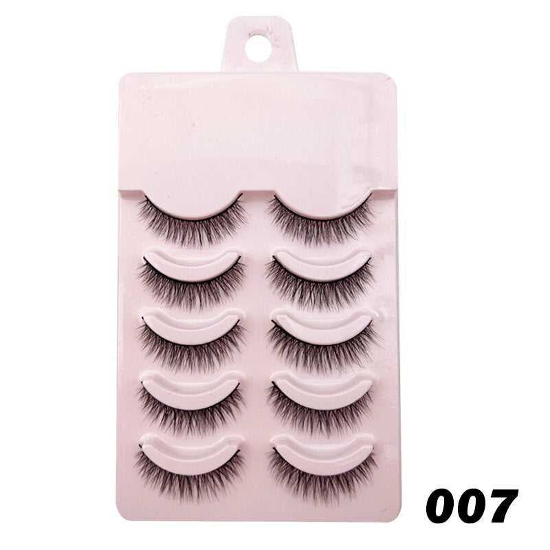 Manga Lashes 5pairs Natural Lashes 19 Styles of False Eyelashes Faux Cils Anime Lashes Soft  Daily Dating Lashes