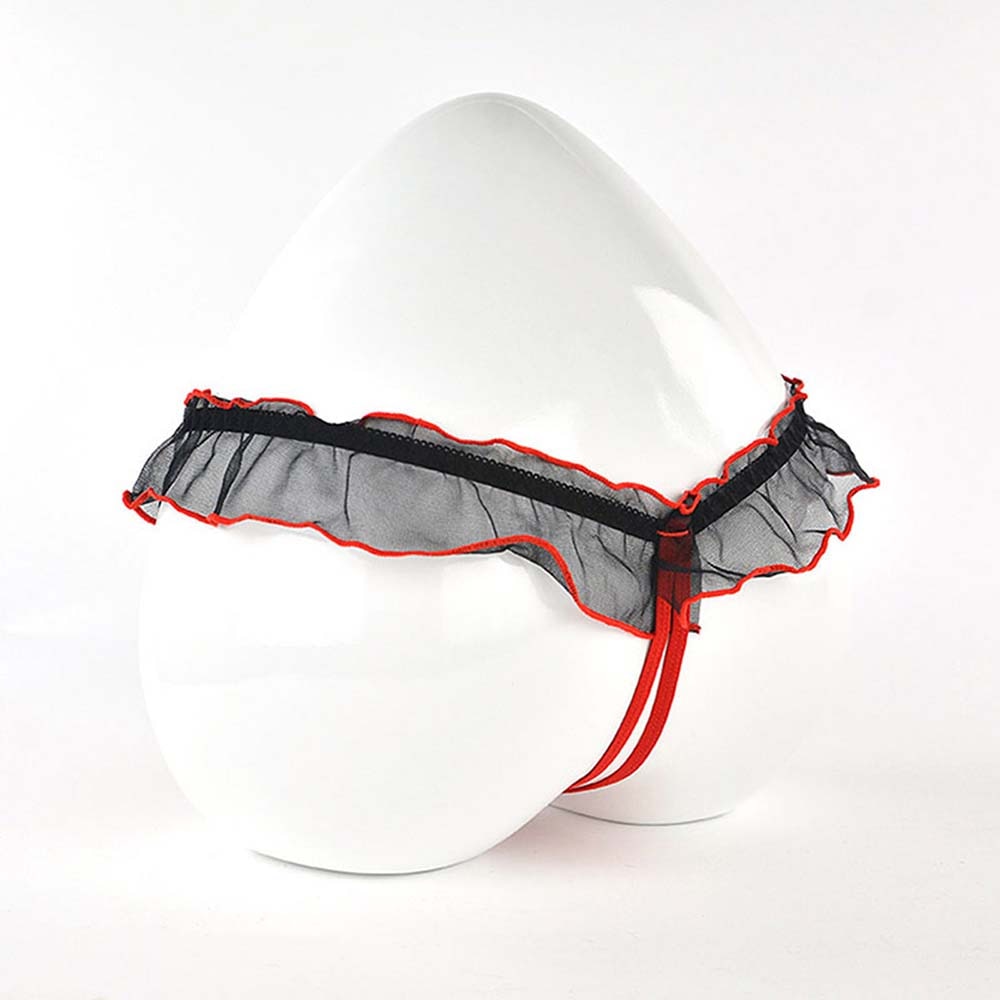 Women Sexy Underwear Lace Floral Open Crotch Briefs Ultra-Thin See Through Erotic Panties Low Waist Underpants