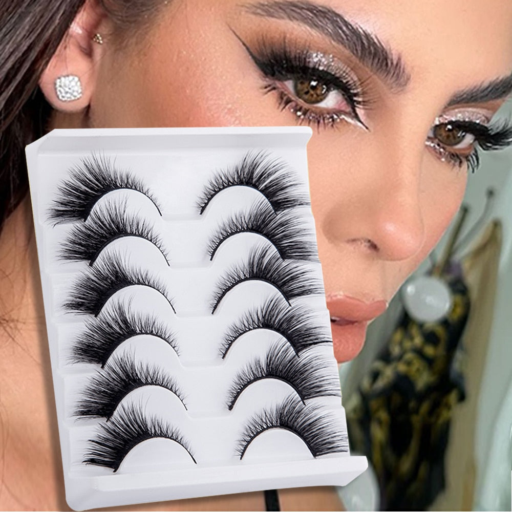 Cat Eye Lashes Faux Mink Eyelashes Natural long Full Strip Lashes Winged End Eye Elongated Fake Lashes Soft Eyelashes