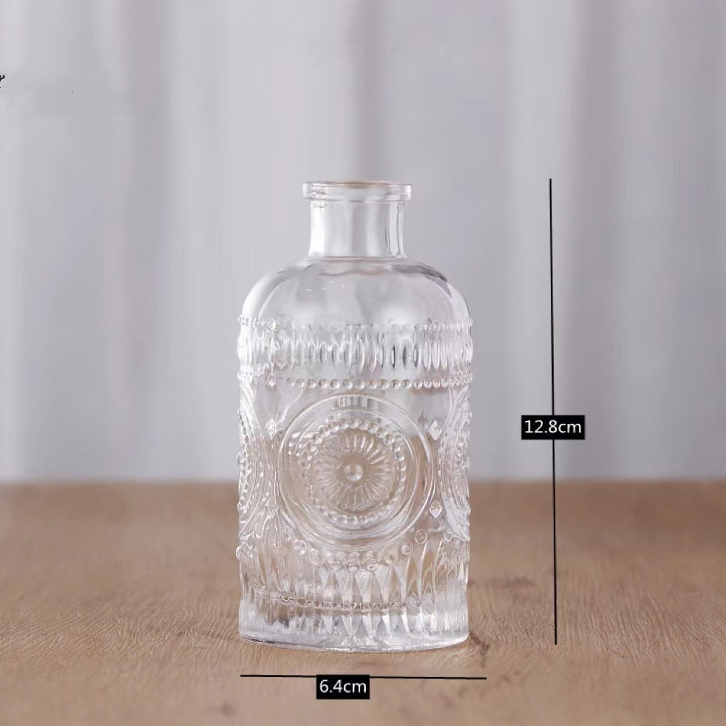 Simple Transparent Glass Small Vase Nordic Decoration Living Room Flower Home