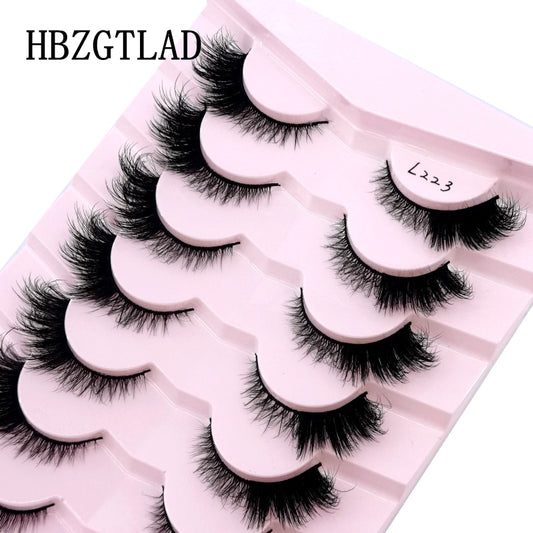 Handmade 3D Mink Eyelashes Curled Winged Natural Realistic Messy End Eye Elongated Thick False Eyelashes Soft Fake Eyelashes