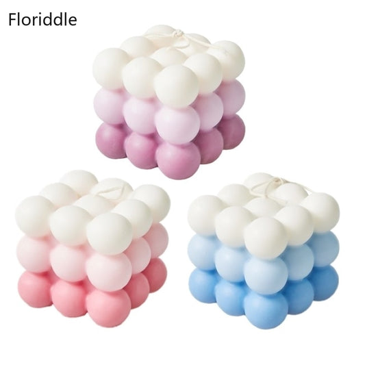 2Inch Bubble Cube Candle Cute Soy Wax Aromatherapy scented relaxing Birthday Gift 1PC