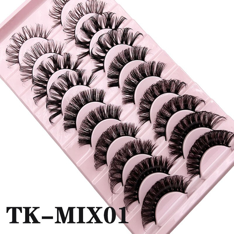 Fluffy Mink Lashes Russian Strip Lashes False Eyelashes Russian Volume Lashes