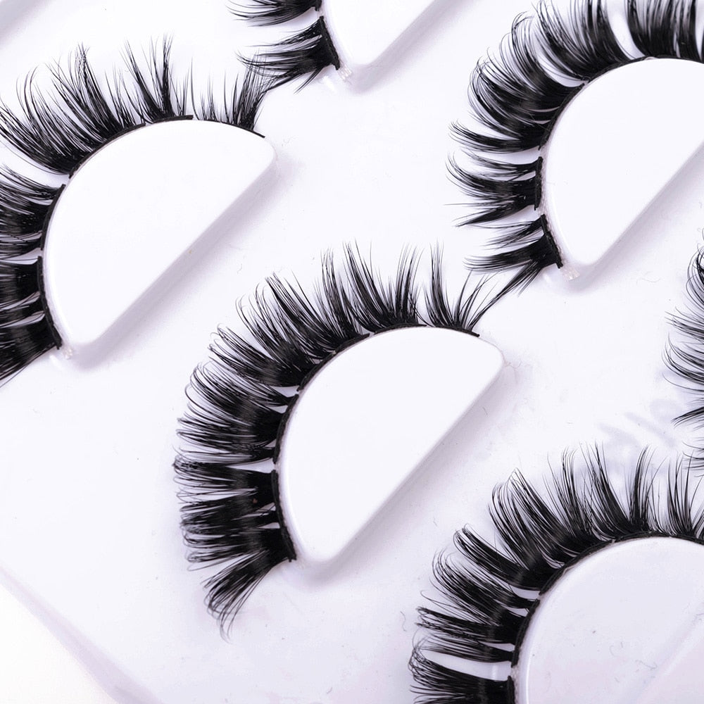 3/5Pairs Eyelash Beam Clusters Eyelash Extension DIY Individual Lashes Extension Half Segment Cluster Lashes