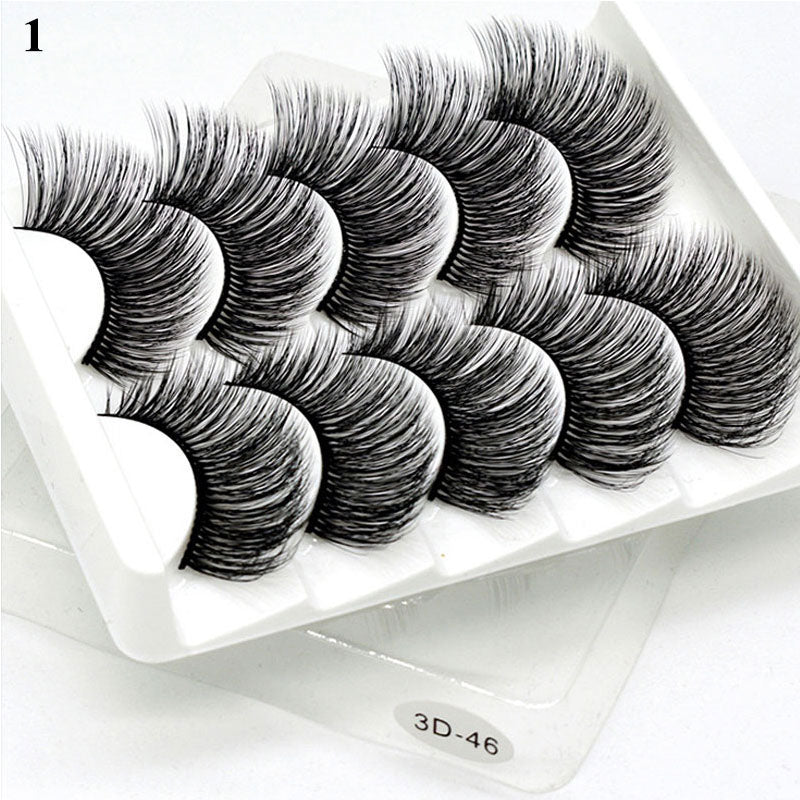 5 pairs set Cos cross false eyelashes Lash Extension 3D Japanese Fairy Little Devil Cosplay
