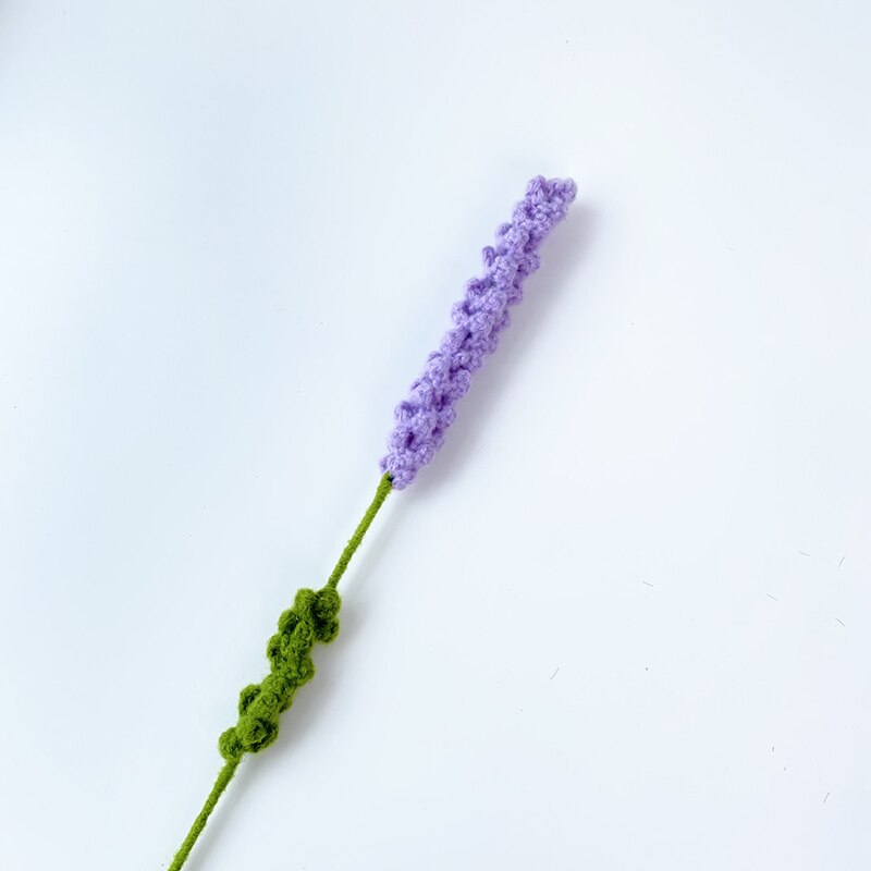 1pcs Hand-Knitted Flower Daisy Flower Lavender Sunflower Knitting Flower Knit Home Decor