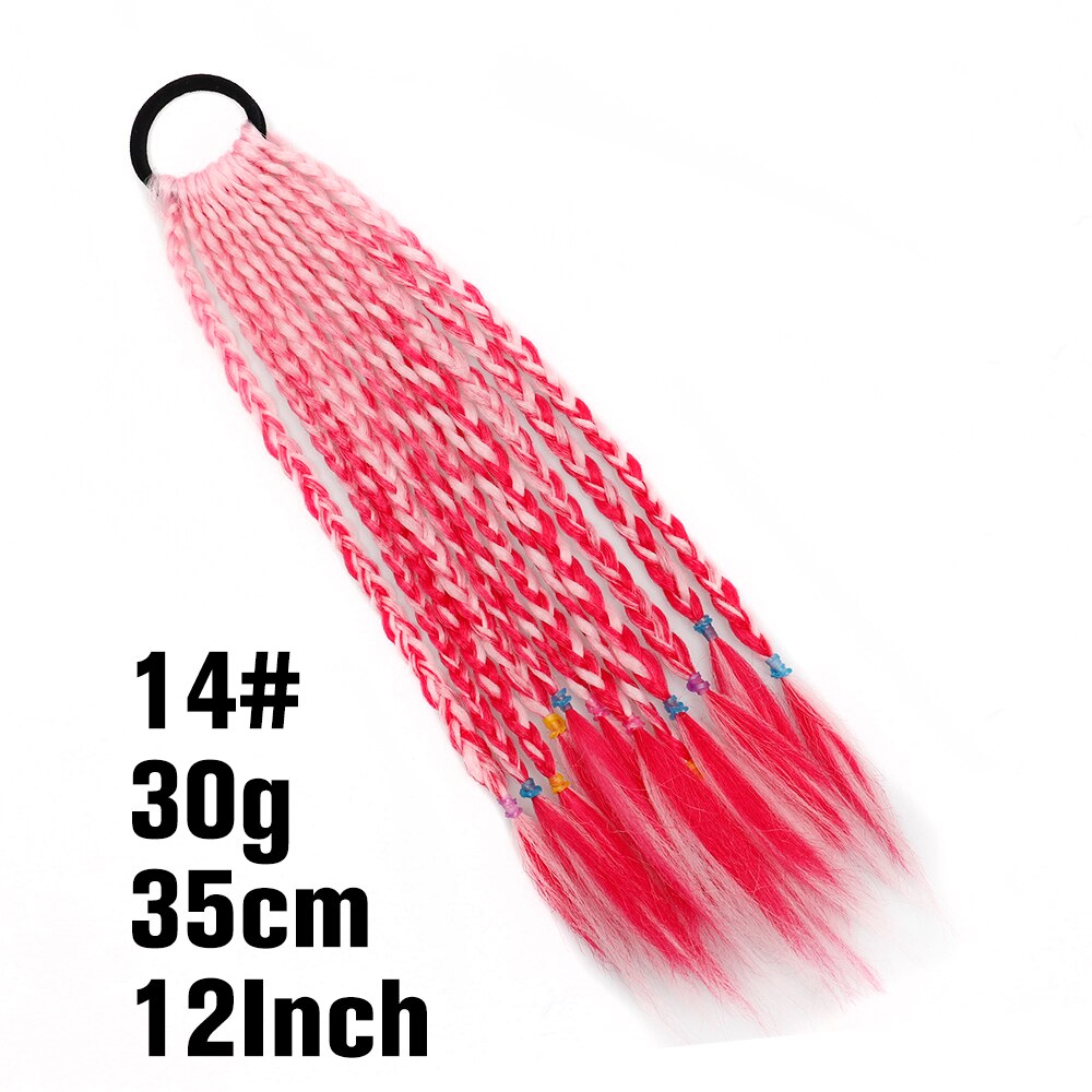 Synthetic Heat Resistant Braided Fishtail Fishbone Drawstring Ponytail Hairpiece Blonde Hair Extensions For Woman