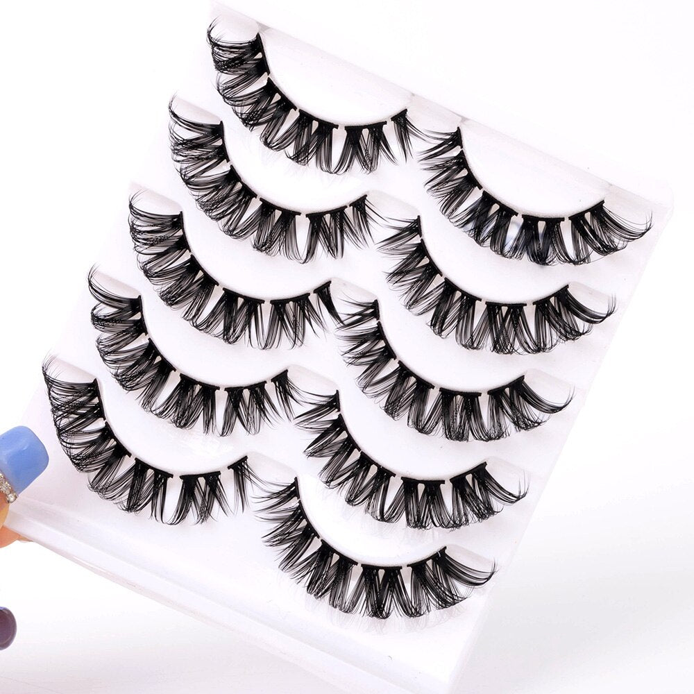 3/5Pairs Eyelash Beam Clusters Eyelash Extension DIY Individual Lashes Extension Half Segment Cluster Lashes