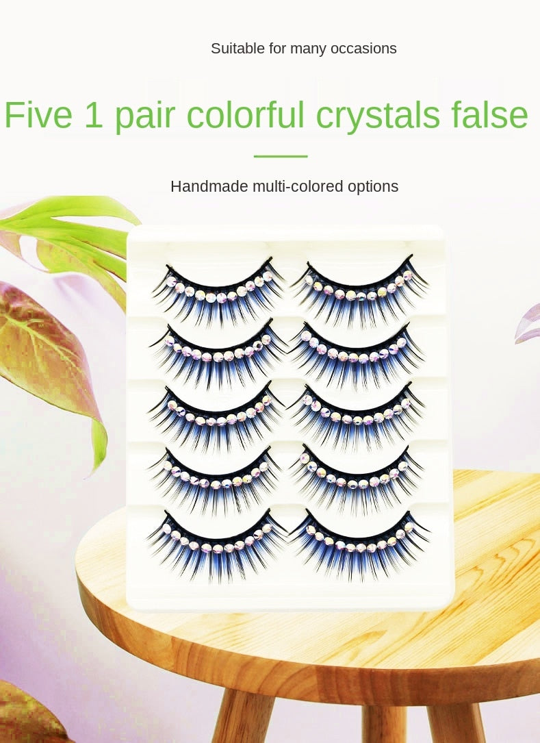 5pairs eyelash Natural False eyelashes mink lashes eyelash extension Colored eyelashes