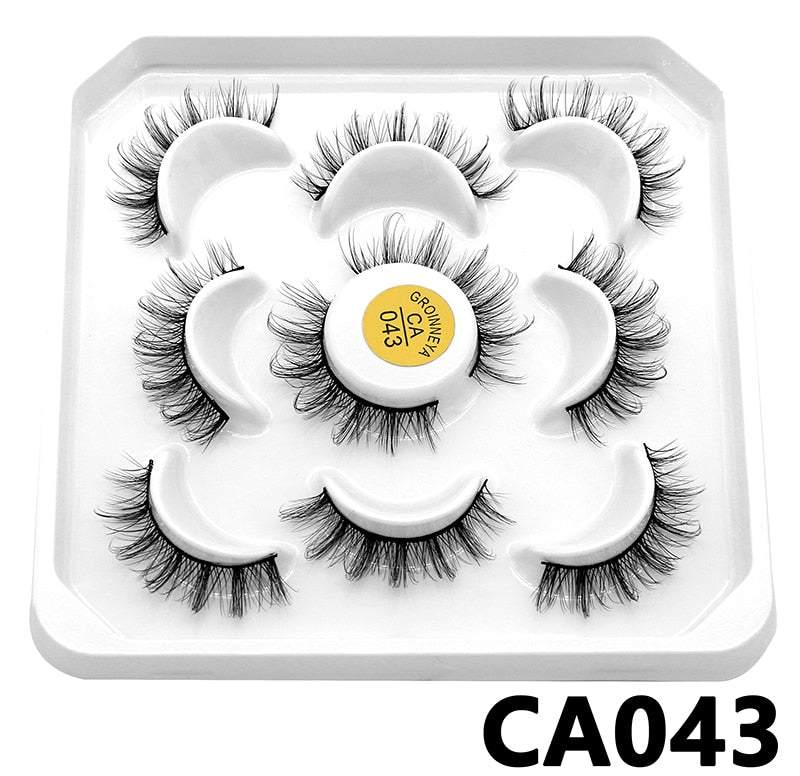 DD Curl 10-23mm Lashes 3D Mink Eyelashes Reusable Fluffy Strip Lashes eyelashes extensions