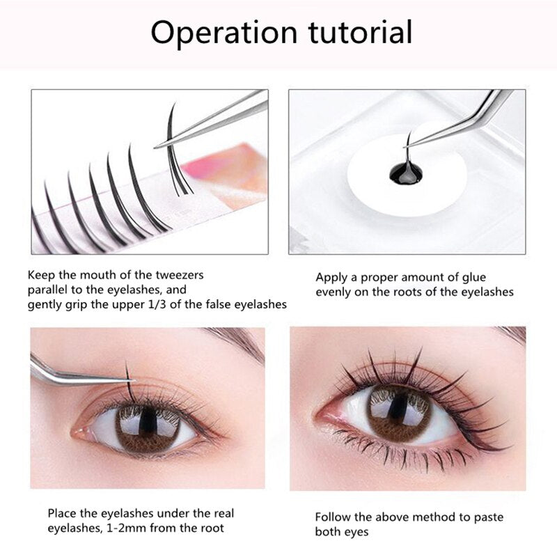 Manga Lashes 3-rows Anime Lashes Natural False Eyelashes Eyelash Extension Soft Fake Eyelashes Lash Clusters Eyelashes