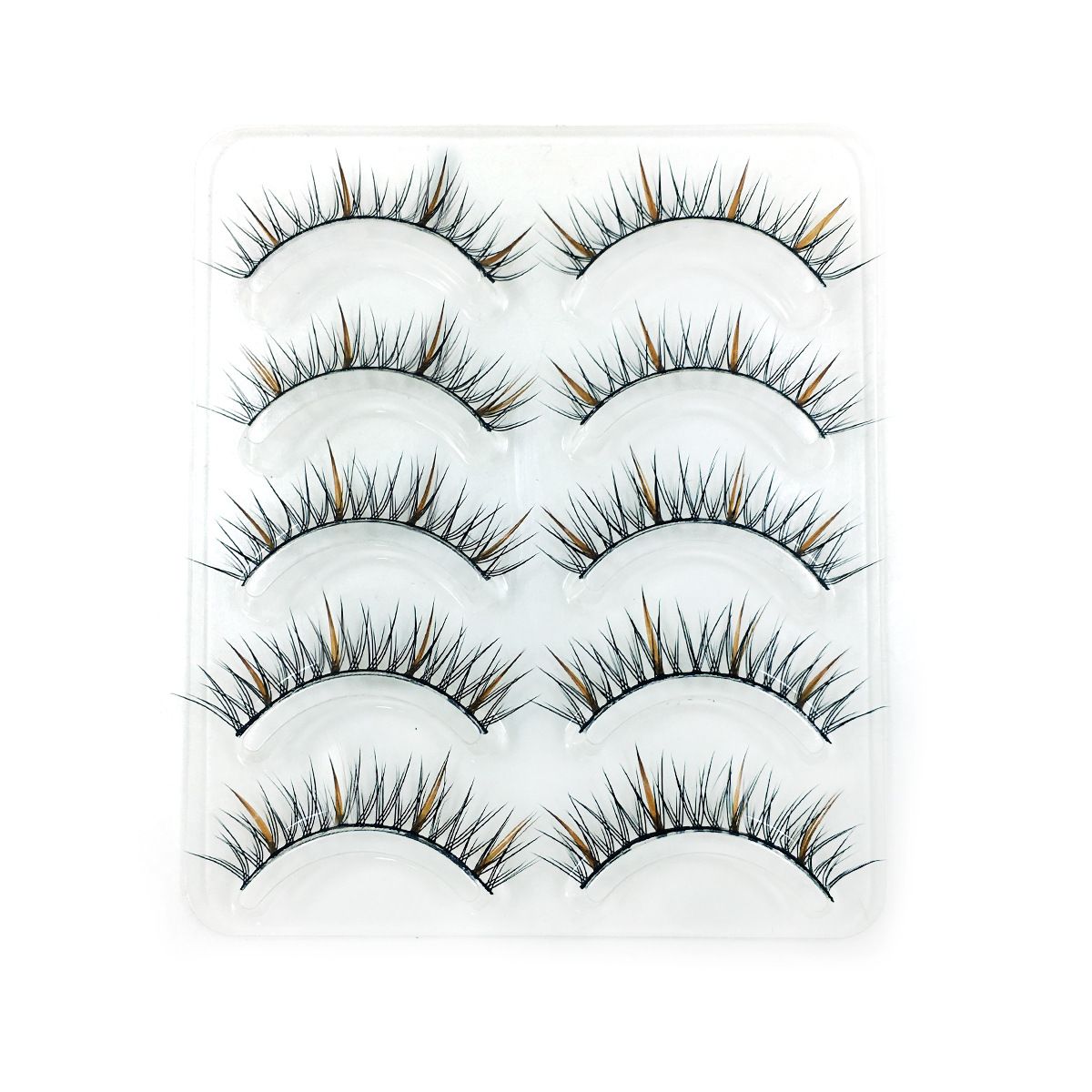 5Pairs Coulorful 3D Mink DD Curl Russian Colorful False Eyelashes Reusable Fluffy Natural Super Volume