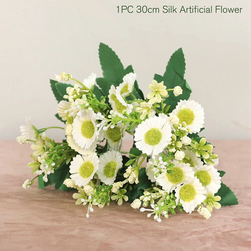1PC Artificial Flowers Real Touch Artificial Moth Orchid Butterfly Peony Daisy For Home Table Wedding Festival Decoration