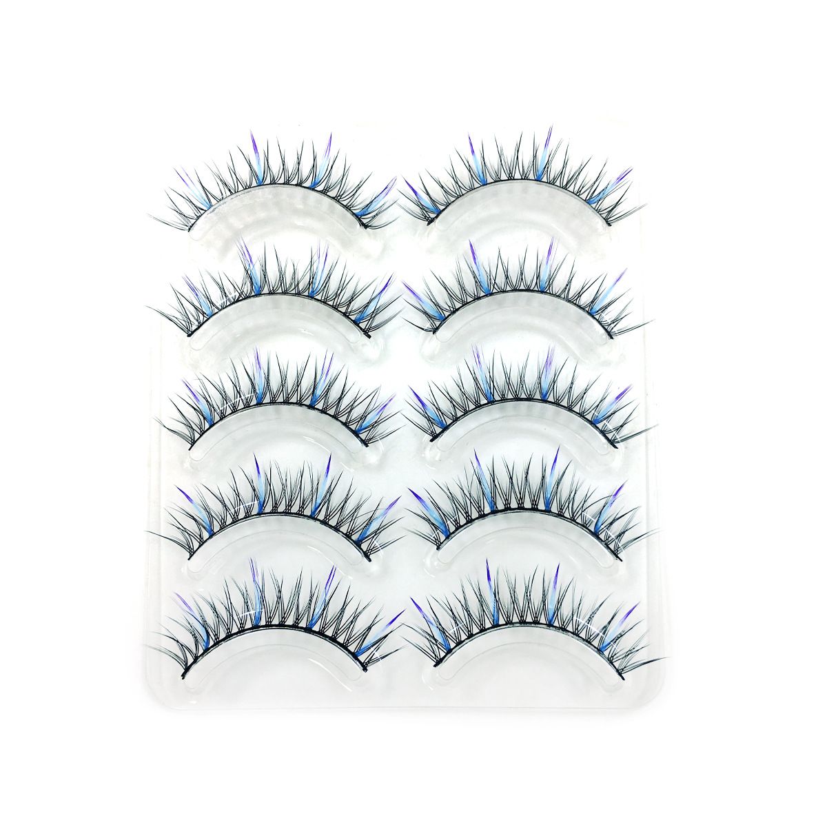 5Pairs Coulorful 3D Mink DD Curl Russian Colorful False Eyelashes Reusable Fluffy Natural Super Volume