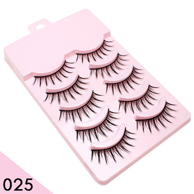 Manga Lashes 5pairs Natural Lashes 19 Styles of False Eyelashes Faux Cils Anime Lashes Soft  Daily Dating Lashes