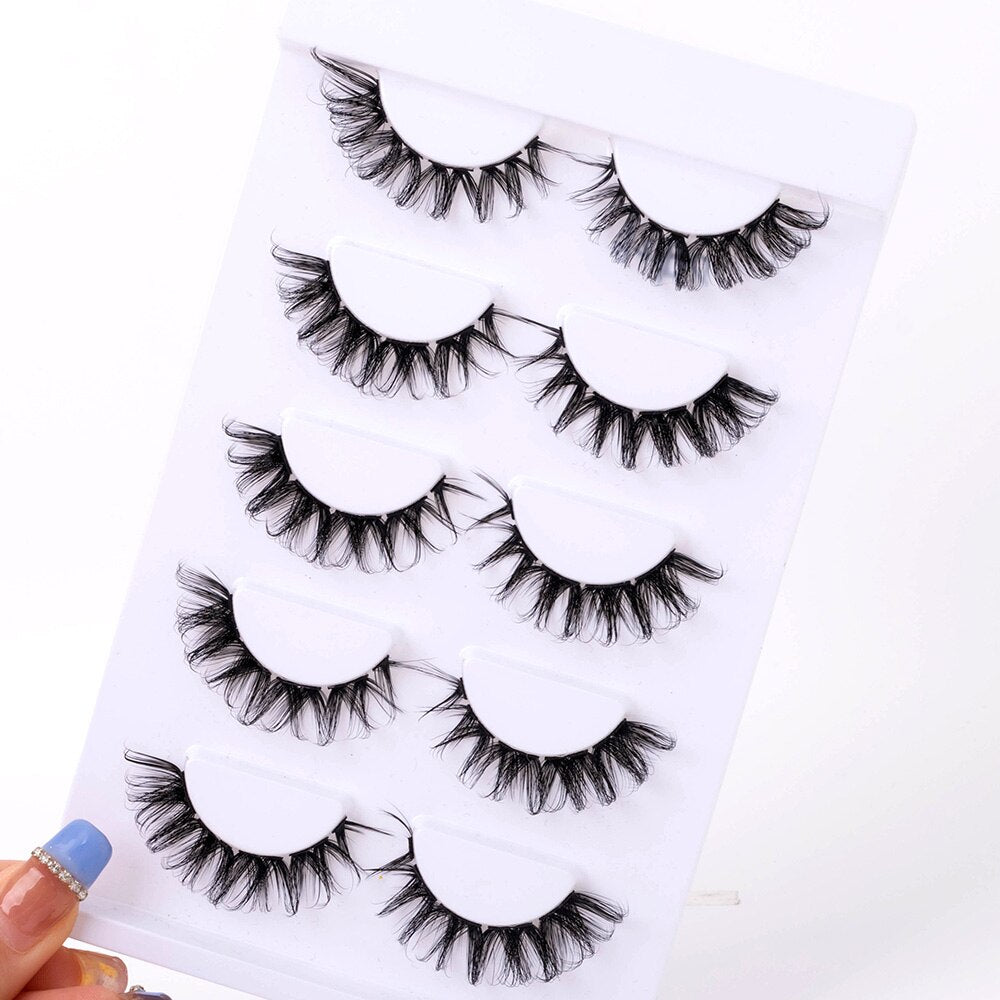 3/5Pairs Eyelash Beam Clusters Eyelash Extension DIY Individual Lashes Extension Half Segment Cluster Lashes