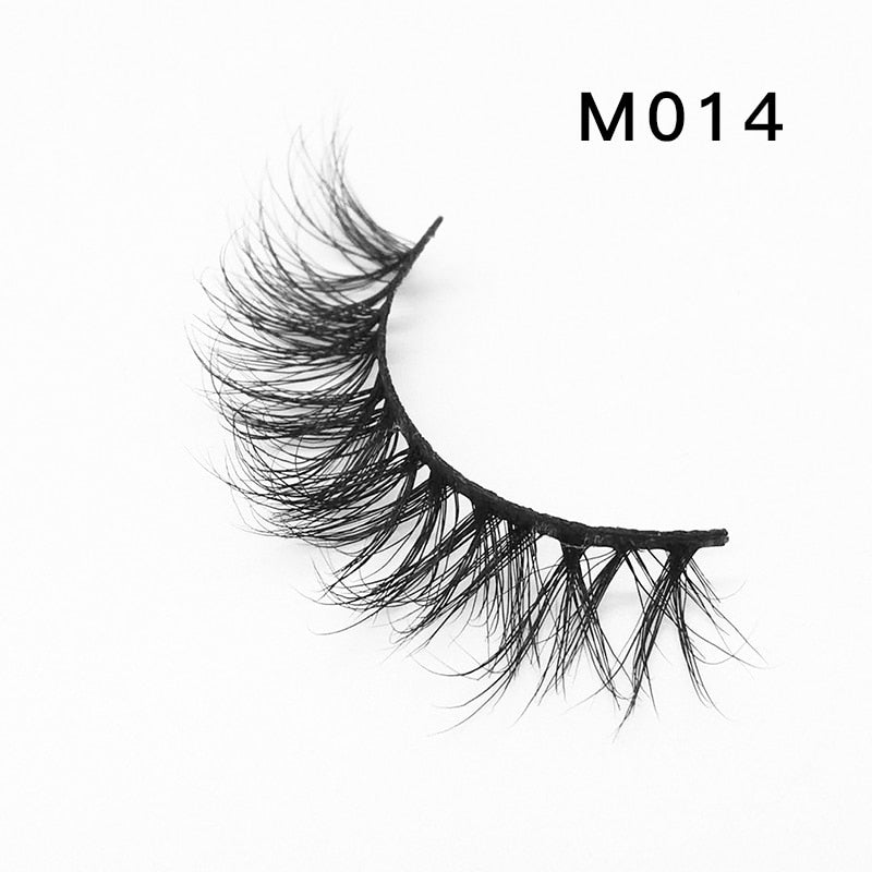 Handmade Mink Eyelashes 3D Curl Winged Natural Realistic Messy End Eye Elongated Thick False Eyelashes Soft Fake Eyelashes