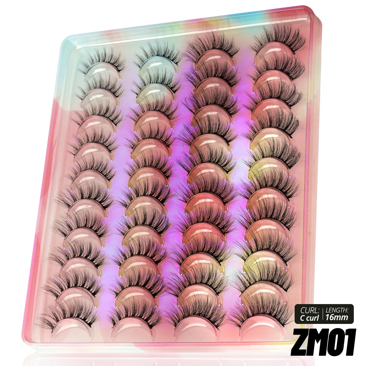 20 pairs Eyelashes Natural False Lashes 3D Manga Lashes y2k Winged Natural Realistic Cat Eye Eyelash Extension