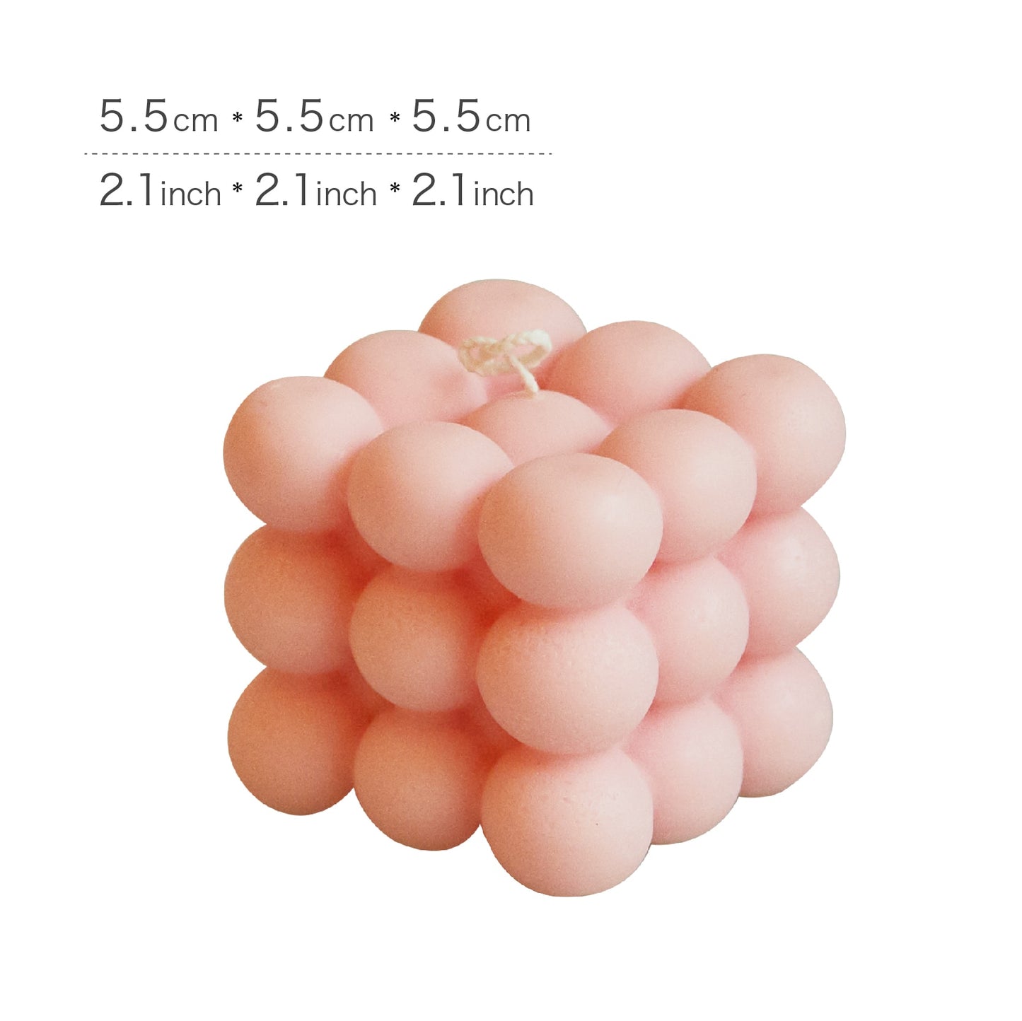 Small Bubble Cube Candle Soy Wax Aromatherapy Scented Candles Relaxing 1PC