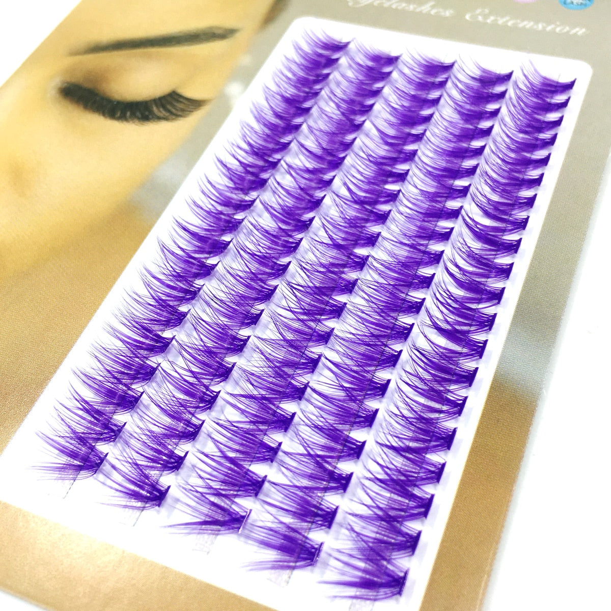 100Fans Large capacity Premade Volume Fans 30D-40D colored Eyelashes Short Stem mix colourful Lashes Extensions