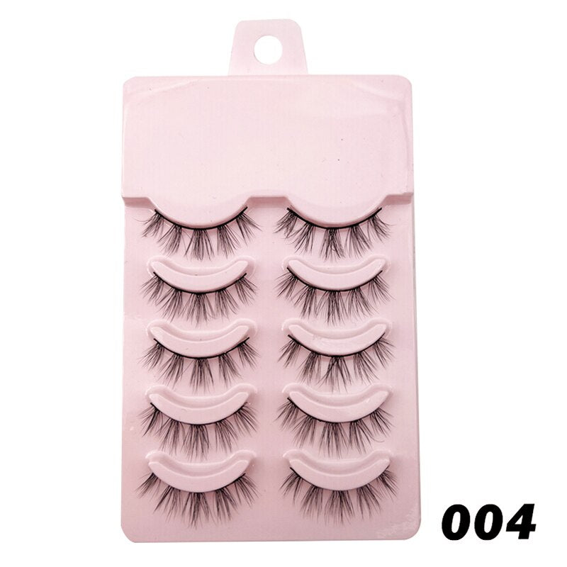Manga Lashes 5pairs Natural Lashes 19 Styles of False Eyelashes Faux Cils Anime Lashes Soft  Daily Dating Lashes