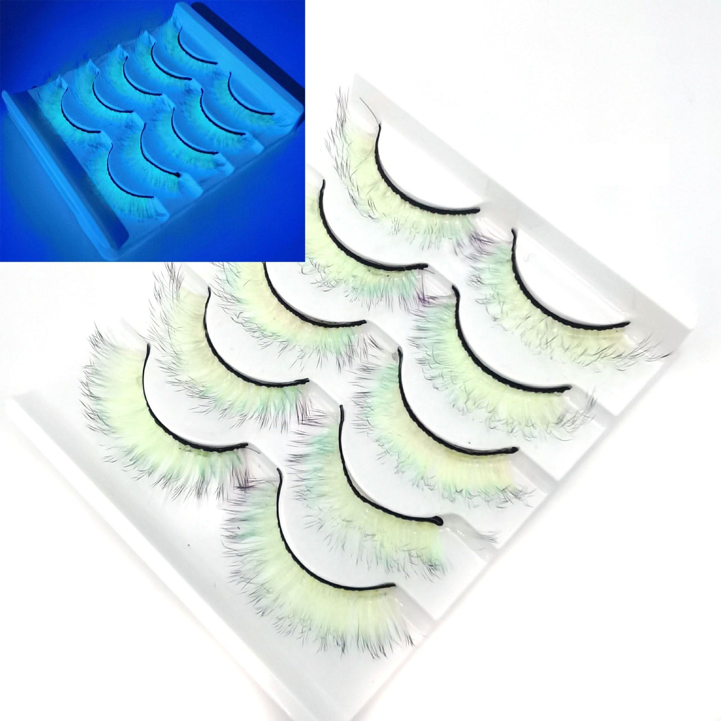 Gradient False Lashes Ombre Natural Long Colorful Eyelashes Fake LashColored Lashes