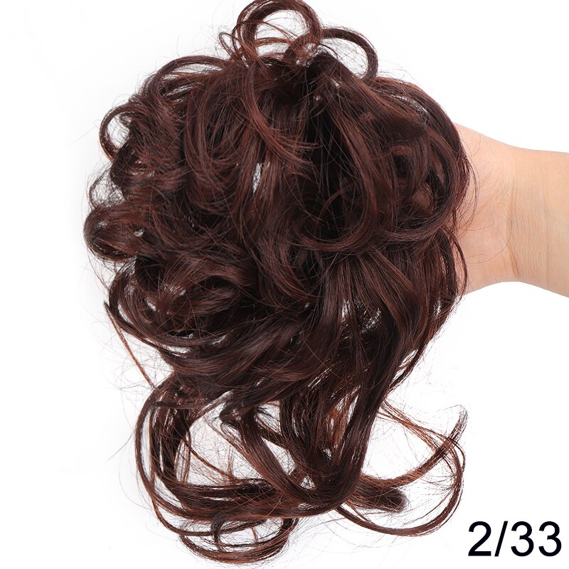 Synthetic Messy Chignon Scrunchies Natural Curly Hair Bun Pieces Fake False Hairpieces For Women Ponytail Extensions