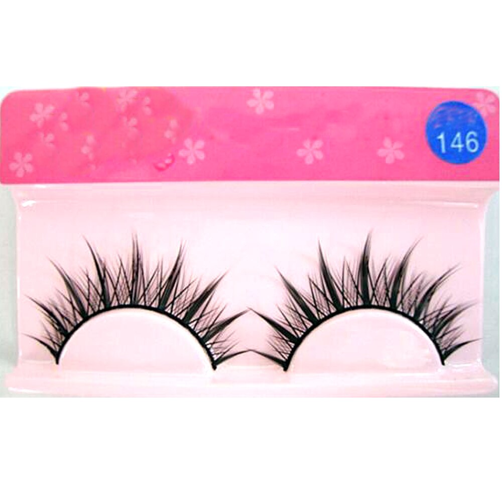 White Eyelashes Cosplay Makeup Natural Long Cross Strip False Eye Lashes