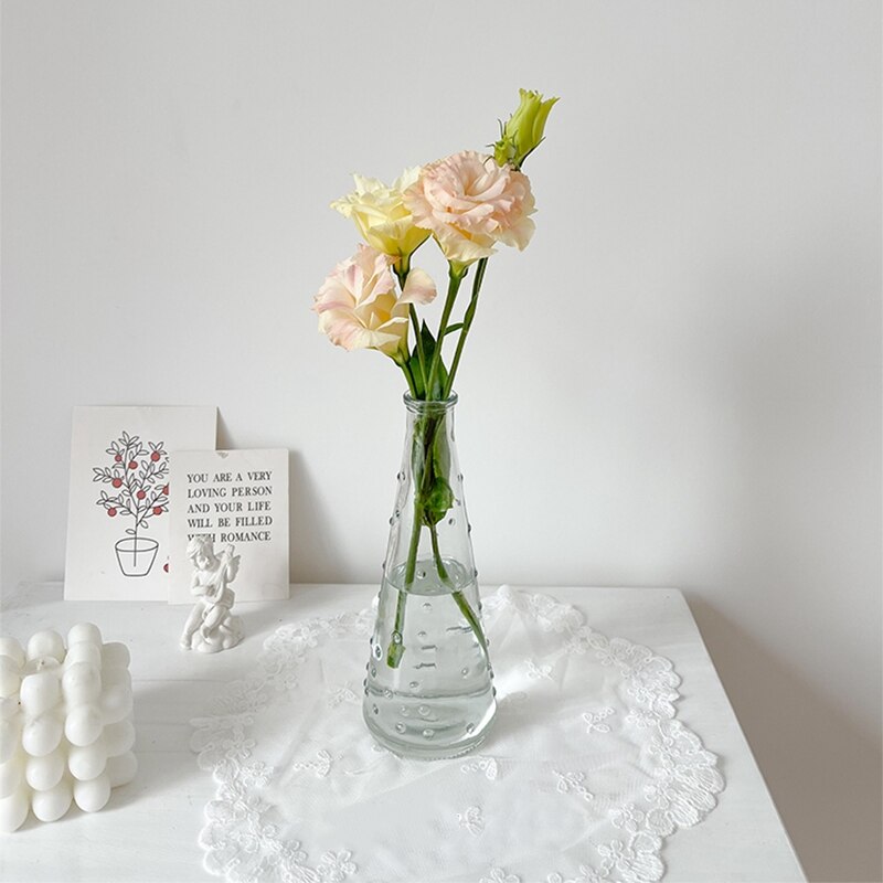 Creative Hydroponic Love Glass Vase Cup Decorative Utensils Aromatherapy Ornaments Photo Props Korean Style Cold Drink Bottle