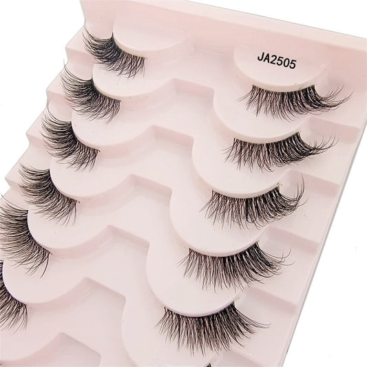 10pairs Mink Eyelashes Clear Band Eye Lashes Crisscross Transparent Band False Eyelashes Handmade Dramatic Lashes Upper Lash