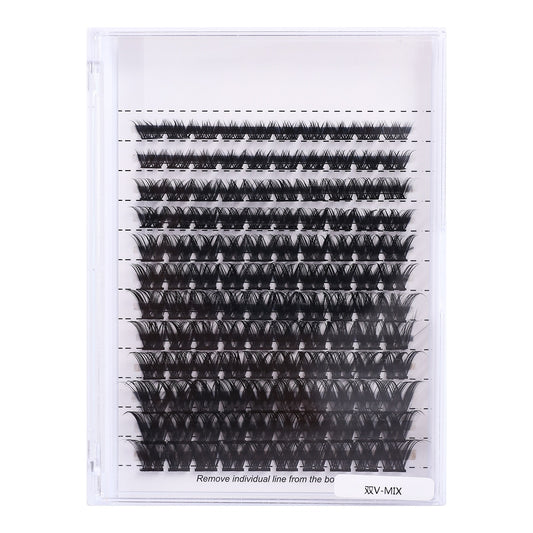 Big capacity Natural Soft Segmented False Bundles Eyelashes DIY Individual Clusters Lash Extensions Faux Mink Fake Lashes
