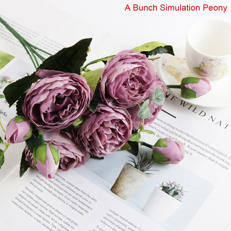 1PC Artificial Flowers Real Touch Artificial Moth Orchid Butterfly Peony Daisy For Home Table Wedding Festival Decoration