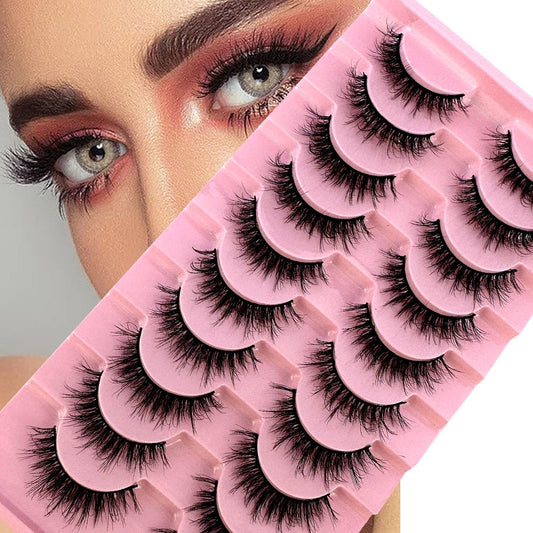 10pair 3D Mink Lashes Cruelty free Eyelashes Makeup maquillaje False Eyelashes 6D Fluffy Fake Lashes Thick Faux Cils Maquiagem