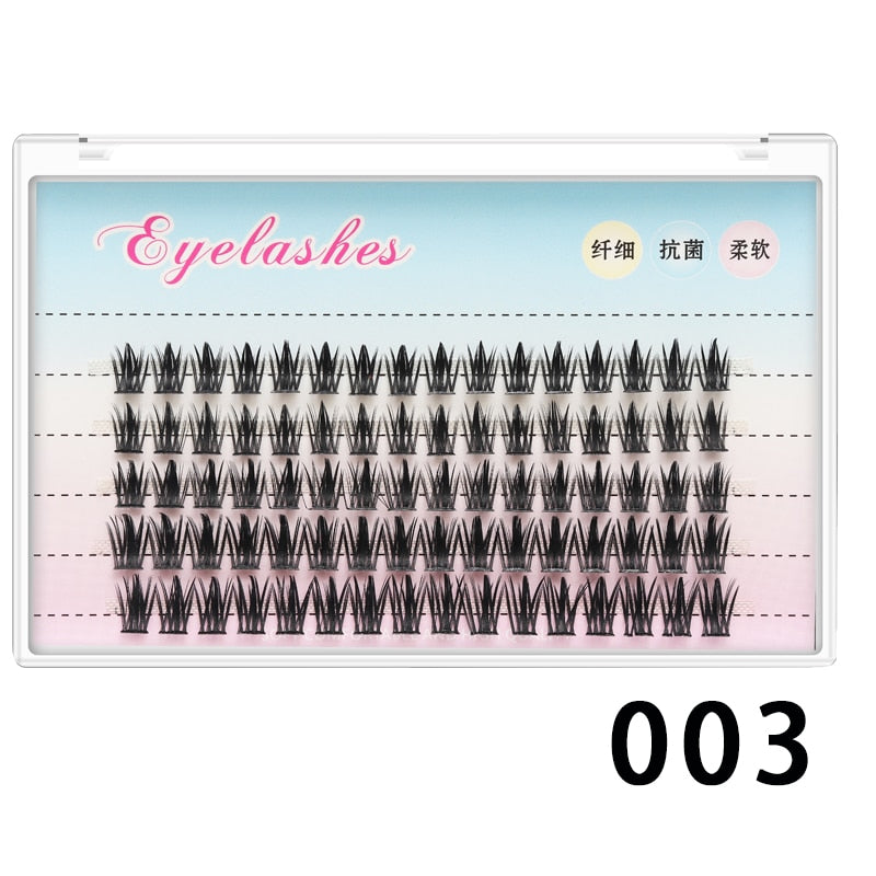 Manga Lashes 3-rows Anime Lashes Natural False Eyelashes Eyelash Extension Soft Fake Eyelashes Lash Clusters Eyelashes