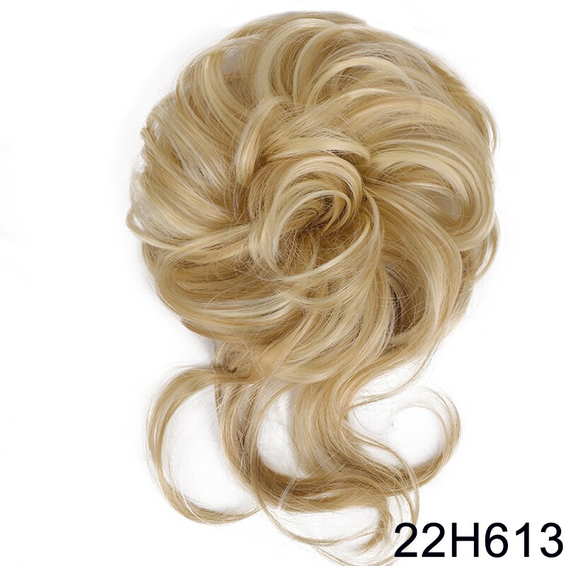 Synthetic Messy Chignon Scrunchies Natural Curly Hair Bun Pieces Fake False Hairpieces For Women Ponytail Extensions