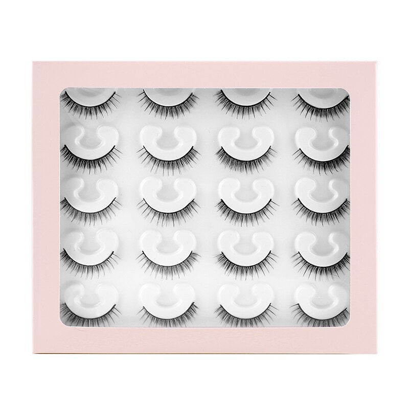 Lashes Natural Cat Eye Look black False Eyelashes Wispy Lashes Fluffy 3D Faux Mink Eyelashes Fake Eyelashes 10Pairs Pack