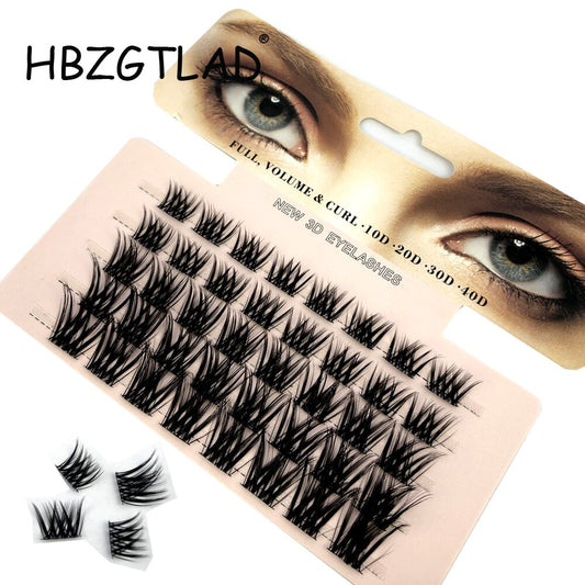 DIY 10D-20D Cluster Lashes 3D Natural Bunch 9-16mm C/D Curl Segmented Beam Individual Mink Eyelashes