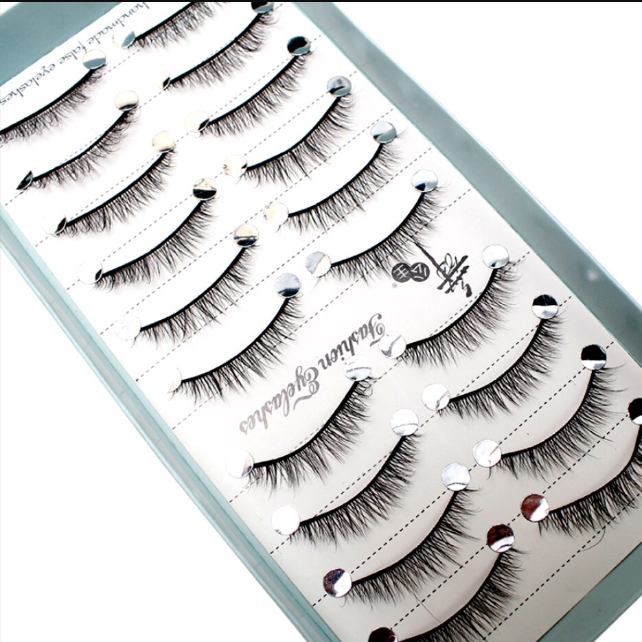 Invisible band Lashes 10 Pairs 3D Faux Mink Lashes Natural short Transparent Terrier Lashes Clear Band Soft Eyelashes Extension