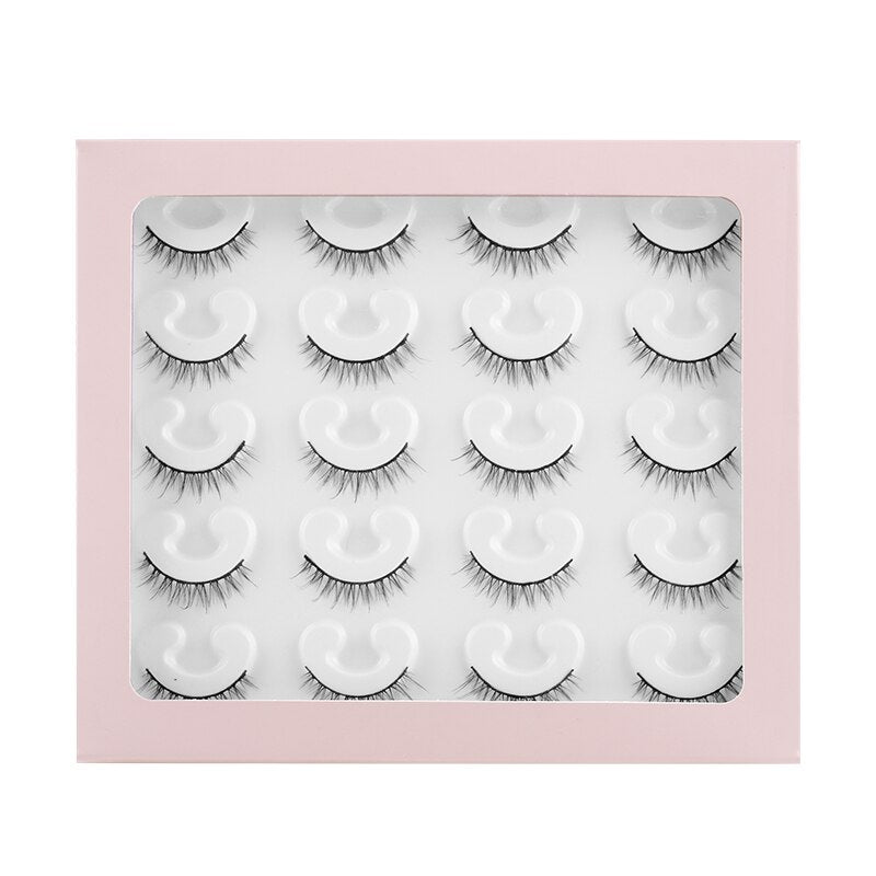 Lashes Natural Cat Eye Look black False Eyelashes Wispy Lashes Fluffy 3D Faux Mink Eyelashes Fake Eyelashes 10Pairs Pack