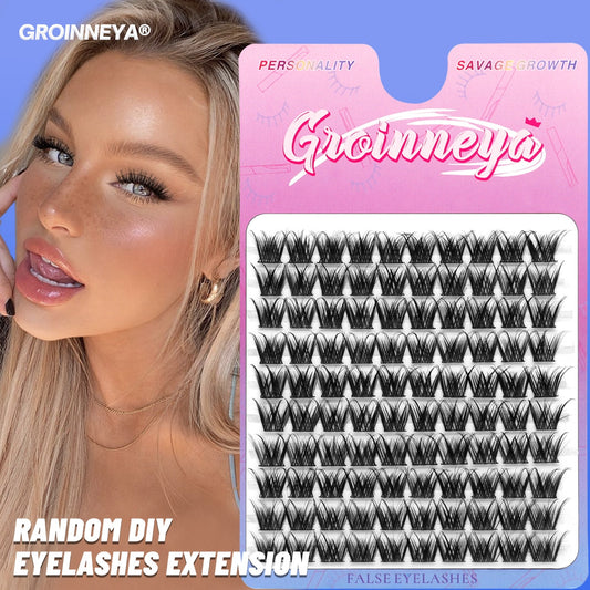 Lash Clusters DIY Individual Clusters Lash Extension Natural Lashes Soft Ribbon Segmented False Bundles Eyelashes