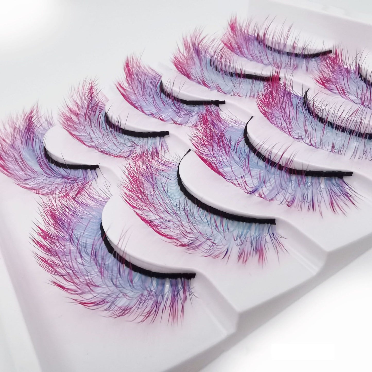 Gradient False Lashes Ombre Natural Long Colorful Eyelashes Fake LashColored Lashes