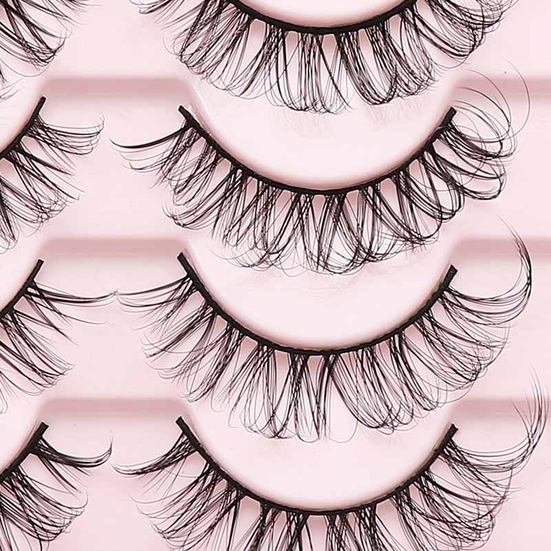 Fluffy Mink Lashes Russian Strip Lashes False Eyelashes Russian Volume Lashes